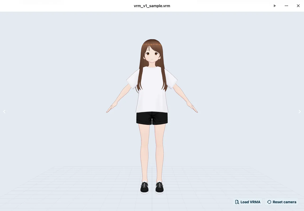 VRMビューワーのプレビュー画面2
